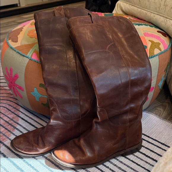 Frye Rich Brown Leather Riding Boots 8.5 - Picture 1 of 10